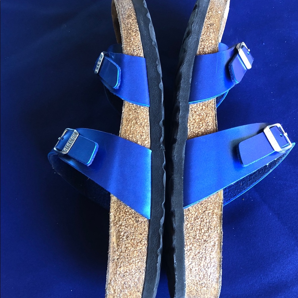 Birkenstock Royal Blue Double Strap Buckle Sandals Made in Germany - Picture 4 of 10